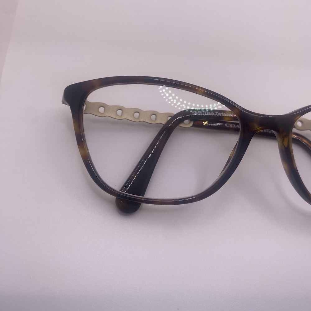 Coach Eyeglasses Women FRAME ONLY HC6121 Cat Eye 55-17-140 Dark Tortoise 801 - Picture 2 of 14